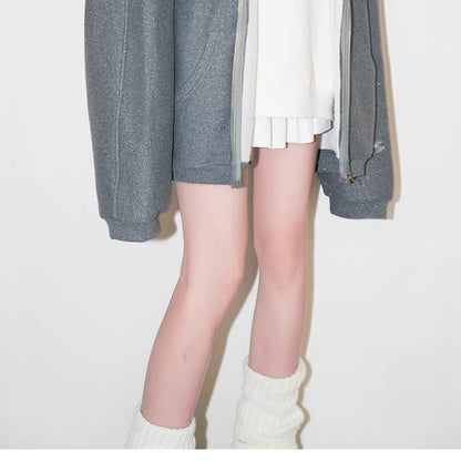 Dog Mom -Urban Shimmer Oversize Zip Hoodie