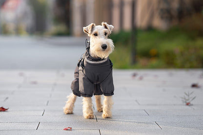 Winter Outdoor Thick Warm Dog Coat with Four Legs and Leash Attachment
