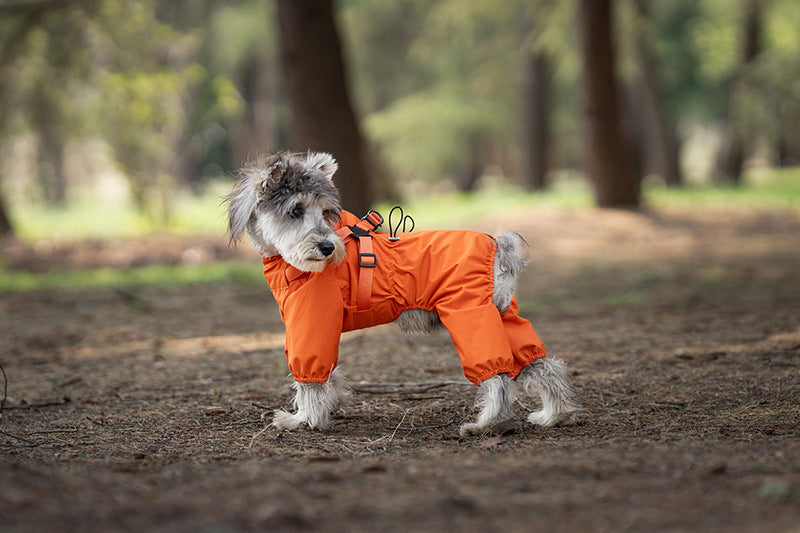 Full-Coverage Dog Raincoat – Waterproof & Windproof Pet Jumpsuit